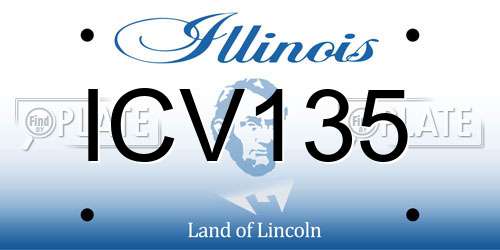 ICV135 Illinois License Plate