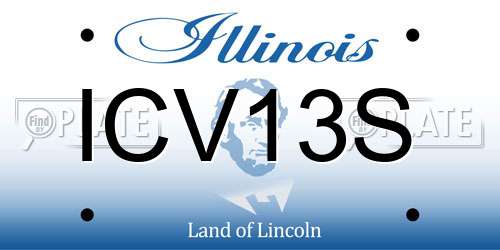 ICV13S Illinois License Plate