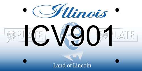 ICV901 Illinois License Plate