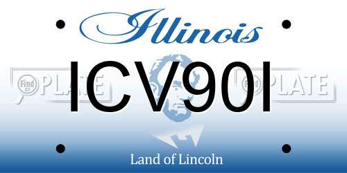 ICV90I Illinois License Plate