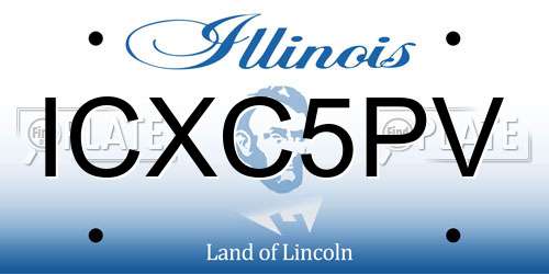 ICXC5PV Illinois License Plate