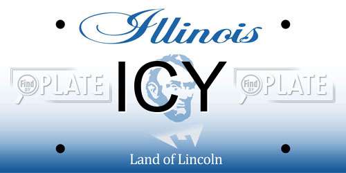 ICY Illinois License Plate