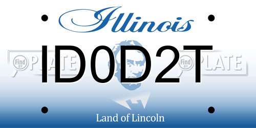 ID0D2T Illinois License Plate