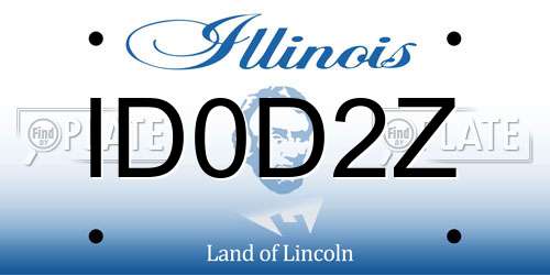 ID0D2Z Illinois License Plate