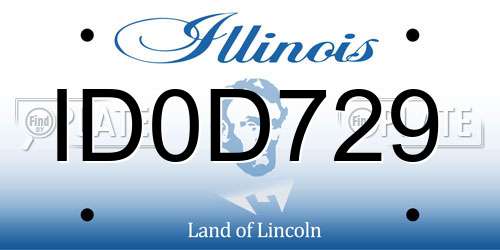 ID0D729 Illinois License Plate