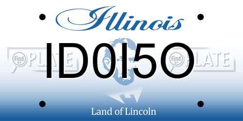 ID0I5O Illinois License Plate