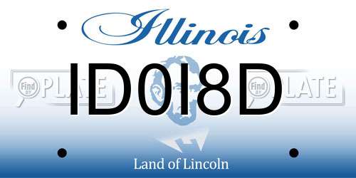 ID0I8D Illinois License Plate