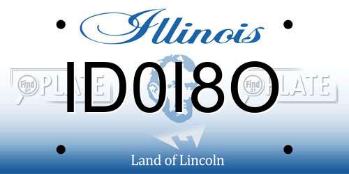 ID0I8O Illinois License Plate