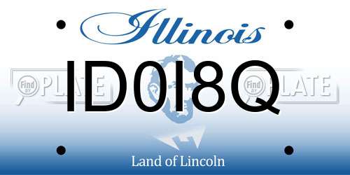ID0I8Q Illinois License Plate
