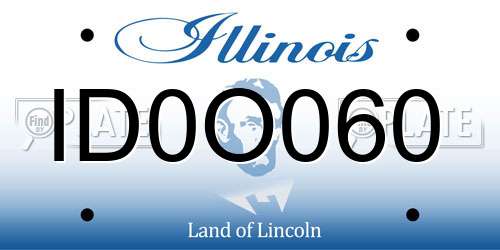 ID0O060 Illinois License Plate