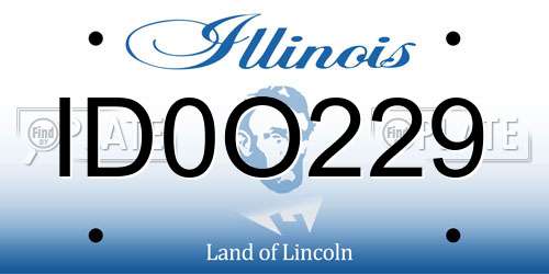 ID0O229 Illinois License Plate