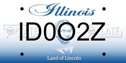 ID0O2Z Illinois License Plate