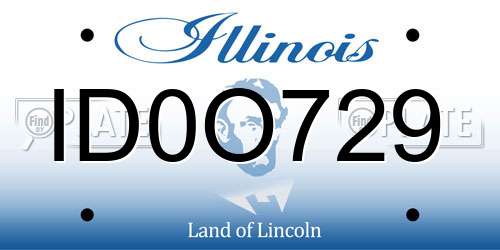 ID0O729 Illinois License Plate