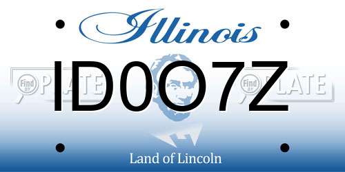 ID0O7Z Illinois License Plate