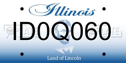 ID0Q060 Illinois License Plate