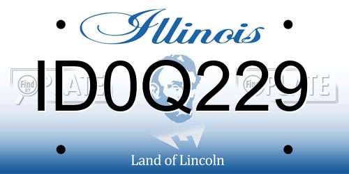 ID0Q229 Illinois License Plate