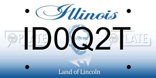 ID0Q2T Illinois License Plate