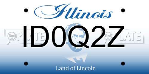 ID0Q2Z Illinois License Plate