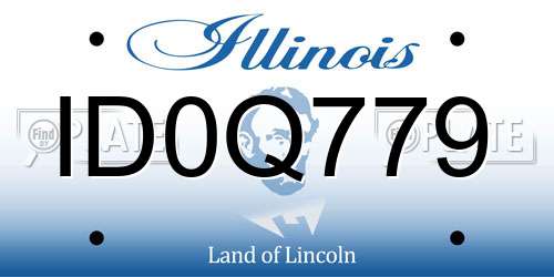 ID0Q779 Illinois License Plate