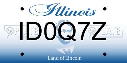 ID0Q7Z Illinois License Plate