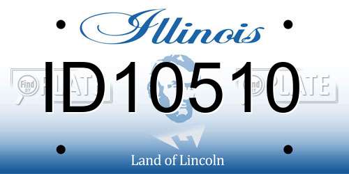 ID10510 Illinois License Plate