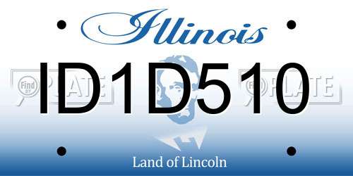 ID1D510 Illinois License Plate