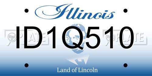 ID1Q510 Illinois License Plate