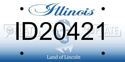 ID20421 Illinois License Plate