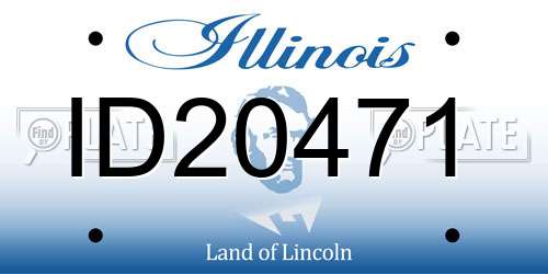 ID20471 Illinois License Plate