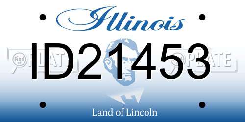 ID21453 Illinois License Plate
