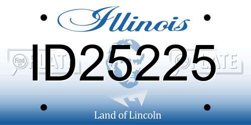 ID25225 Illinois License Plate