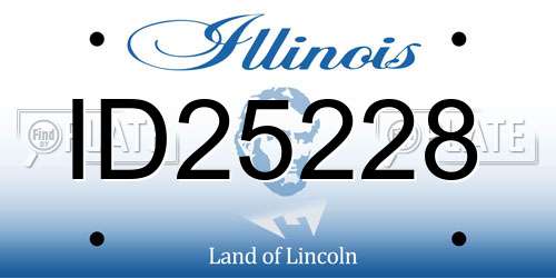 ID25228 Illinois License Plate