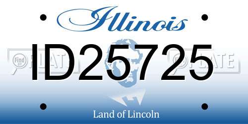 ID25725 Illinois License Plate