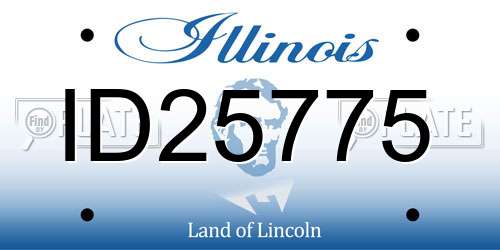 ID25775 Illinois License Plate