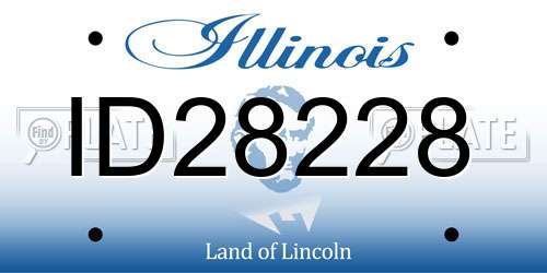 ID28228 Illinois License Plate