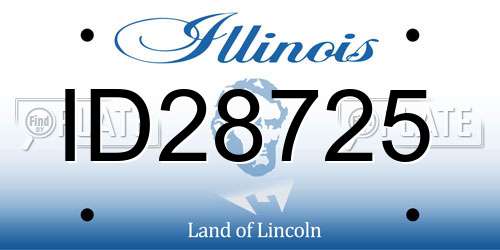ID28725 Illinois License Plate