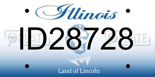 ID28728 Illinois License Plate