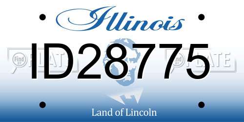 ID28775 Illinois License Plate