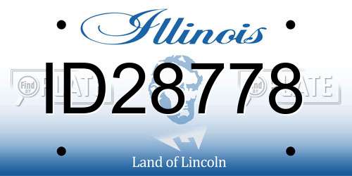 ID28778 Illinois License Plate