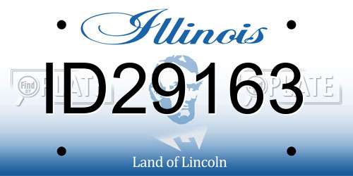 ID29163 Illinois License Plate