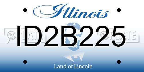 ID2B225 Illinois License Plate