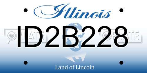 ID2B228 Illinois License Plate
