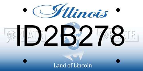 ID2B278 Illinois License Plate