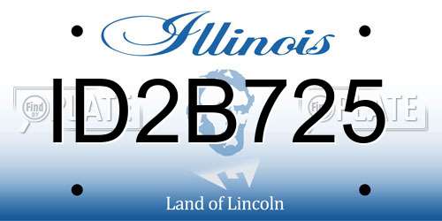 ID2B725 Illinois License Plate