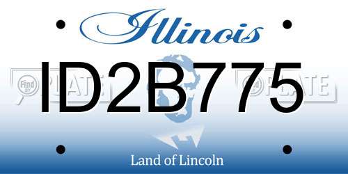 ID2B775 Illinois License Plate
