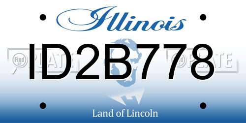 ID2B778 Illinois License Plate