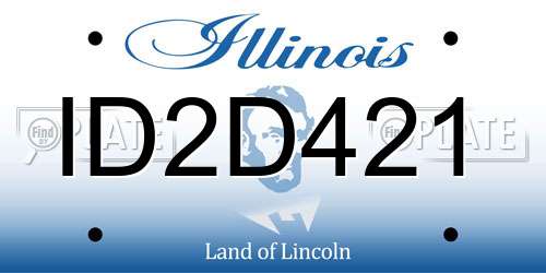 ID2D421 Illinois License Plate