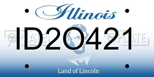 ID2O421 Illinois License Plate