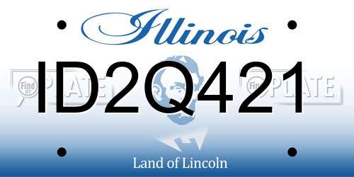 ID2Q421 Illinois License Plate