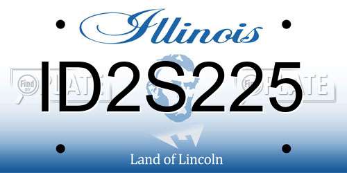 ID2S225 Illinois License Plate